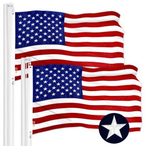 USA American Flag 4x6FT 2-Pack Embroidered Polyester By G128