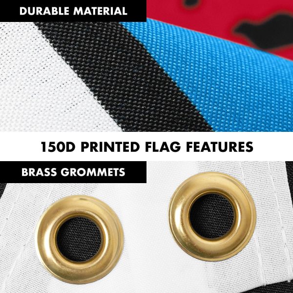 G128 Combo Pack: 6 Ft Tangle Free Aluminum Spinning Flagpole (White) & DeSantis Election 2024 Flag 3x5 Ft, LiteWeave Pro Series Printed 150D Polyester | Pole with Flag Included - Image 4