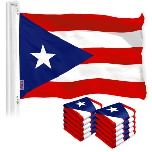 Puerto Rico PR Flag 3x5 Ft 10-Pack 150D Printed Polyester By G128