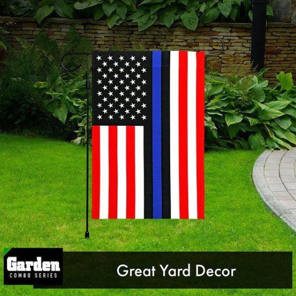 G128 Combo Pack: Garden Flag Stand Black 36x16 Inch & Garden Flag Blue Lives Matter 12x18 Inch - Image 9