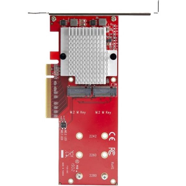 StarTech.com Dual M.2 PCIe SSD Adapter Card - x8 / x16 Dual NVMe or AHCI M.2 SSD to PCI Express 3.0 - M.2 NGFF PCIe (m-key) Compatible - Image 3