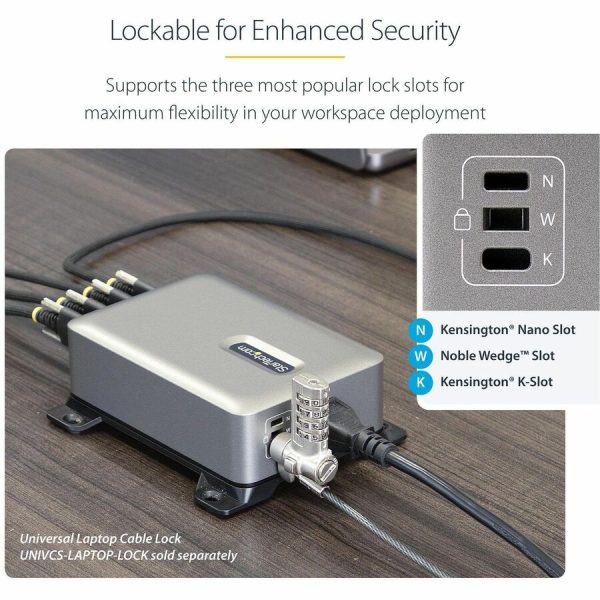 StarTech.com 4-Port Multi-Device USB-C Charger, 240W Total, Single Port 140W EPR, Screw Locking Ports, Ideal for Boardrooms - Image 6