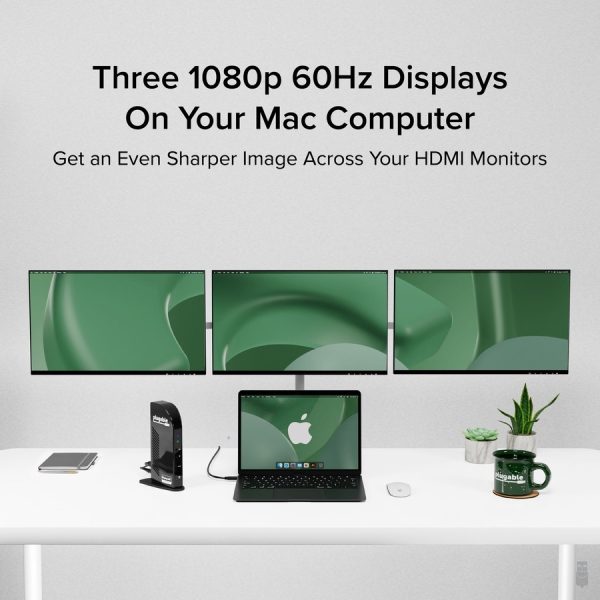Plugable 14-in-1 USB C Docking Station with 4x HDMI, Quad Dock with 100W Charging, 4x HDMI Displays - Image 4