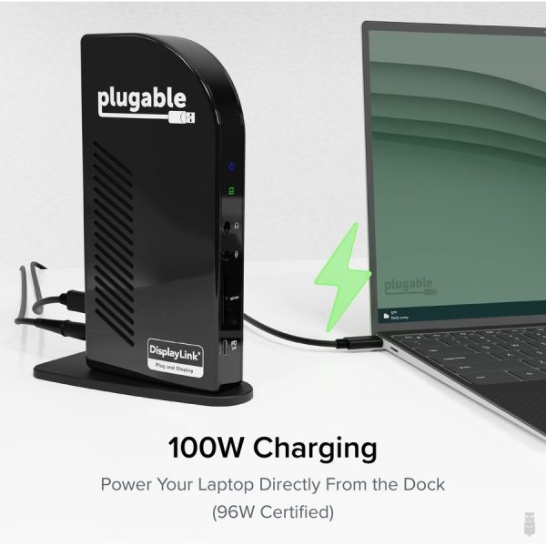 Plugable 14-in-1 USB C Docking Station with 4x HDMI, Quad Dock with 100W Charging, 4x HDMI Displays - Image 5