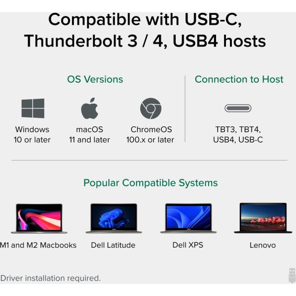 Plugable 14-in-1 USB C Docking Station with 4x HDMI, Quad Dock with 100W Charging, 4x HDMI Displays - Image 6