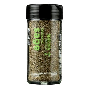 Spicely Organics - Organic Sage - Rubbed - Case of 3 - 0.4 oz.