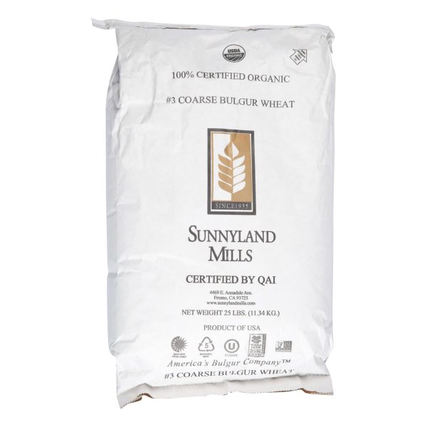 Bulk Grains Bulgur Organic Coarse Ground - Single Bulk Item - 25LB