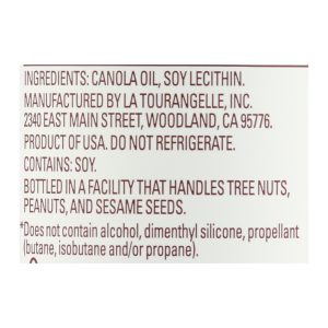 La Tourangelle - Oil All Purp Baking Spray - Case of 6-5 FZ