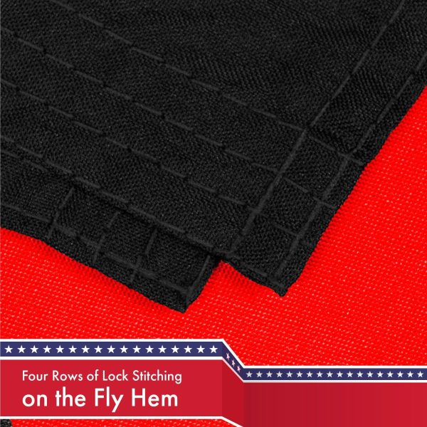 Thin Red Line Flag 3x5 Ft 3-Pack Printed 150D Polyester By G128 - Image 5