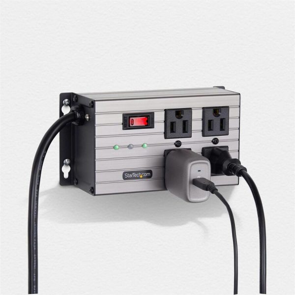 StarTech.com 4-Outlet Industrial Power Strip 125V/15A, EMI/RFI Isolation, Surge Protection, Mountable PDU, 8ft NEMA 5-15P Cord, UL Listed - Image 5