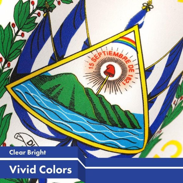 G128 3 Pack: El Salvador El Salvadoran Flag | 3x5 Ft | LiteWeave Pro Series Printed 150D Polyester | Country Flag, Vibrant Colors, Brass Grommets, Thicker and More Durable Than 100D 75D Polyester - Image 3