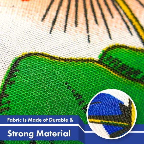 G128 3 Pack: El Salvador El Salvadoran Flag | 3x5 Ft | LiteWeave Pro Series Printed 150D Polyester | Country Flag, Vibrant Colors, Brass Grommets, Thicker and More Durable Than 100D 75D Polyester - Image 4