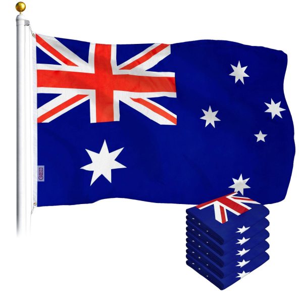 Australia Australian Flag 3x5 Ft 5-Pack Printed Polyester By G128