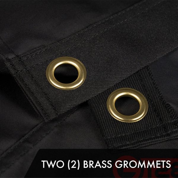 G128 3 Pack: All Black American USA US Flag 3x5 ft Embroidered Stars Sewn Stripes Brass Grommets - Image 2