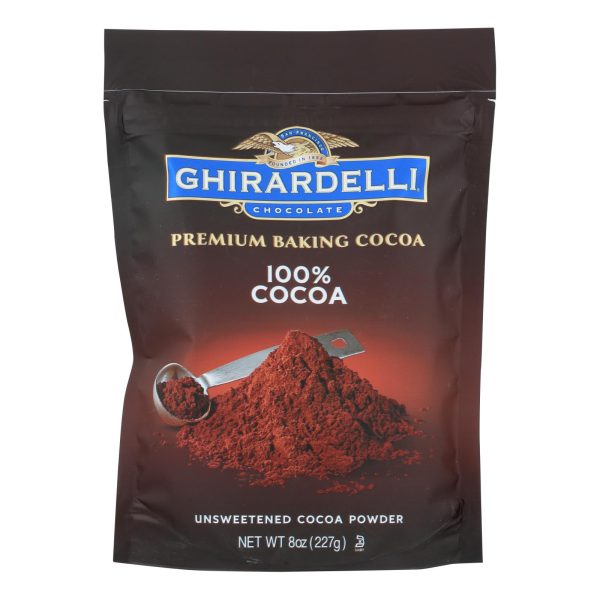 Ghirardelli Baking Cocoa - Premium - 100 Percent Unsweetened - 8 oz - case of 6 - Image 2