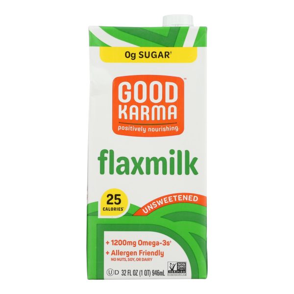 Good Karma - Flaxmilk Unsweetened - Case of 6-32 FZ