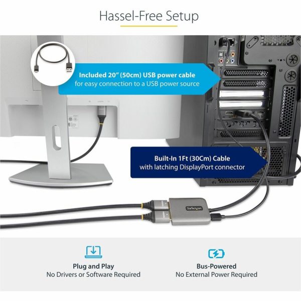 StarTech.com DP to Dual HDMI MST HUB, Dual HDMI 4K 60Hz, 2 Port DisplayPort Multi Monitor Adapter with 1ft/30cm Cable, DP 1.4 | DSC | HBR3 - Image 5