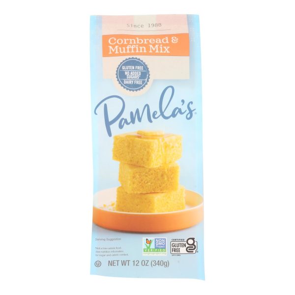 Pamela's Products - Cornbread and Muffin - Mix - Case of 6 - 12 oz.