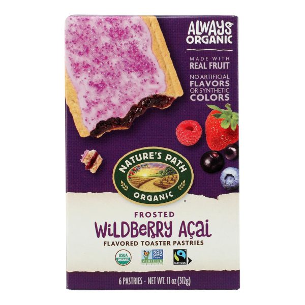 Nature's Path Organic Frosted Toaster Pastries - Wildberry Acai - Case of 12 - 11 oz. - Image 3