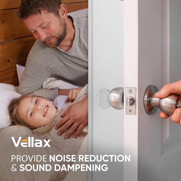 Wall Protectors   4 Pcs of Clear Rubber Knob Self Adhesive Guard Door Bumper Reusable Solution for Stopping Damage & Noise from Doors in Your Home or Office Durable Shock Absorbent Discreet - Image 2