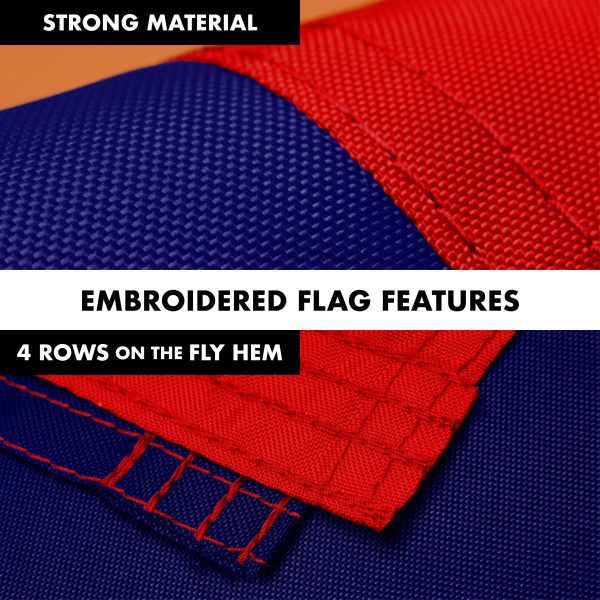 G128 Combo Pack: 6 Ft Tangle Free Aluminum Spinning Flagpole (White) & Arizona AZ State Flag 3x5 Ft, ToughWeave Series Embroidered 300D Polyester | Pole with Flag Included - Image 5