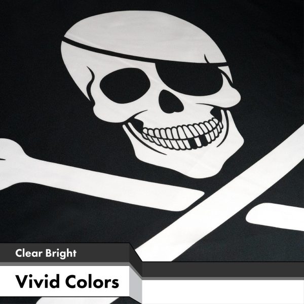 Jolly Roger Pirate Bones Flag 3x5 Ft 10-Pack Printed 150D Polyester By G128 - Image 3