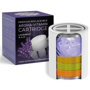 Vitamin C E A Shower Filter Replacement Cartridge with Aroma Granules (Lavender) Removes Chlorine Supports Skin & Hair Health Compatible with Similar 15 20 Stage Filters