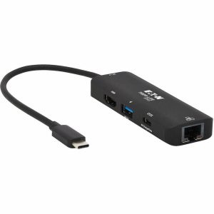 Eaton Tripp Lite Series USB-C Multiport Adapter - 4K 60 Hz HDMI, USB 3.x (5Gbps) Hub Ports, GbE, 100W PD Charging, HDR, HDCP 2.2
