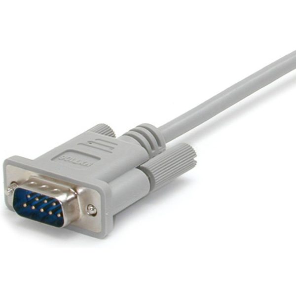StarTech.com 15ft Straight Through DB9 Serial Cable - Mouse Extension Cable External - Gray - Image 2