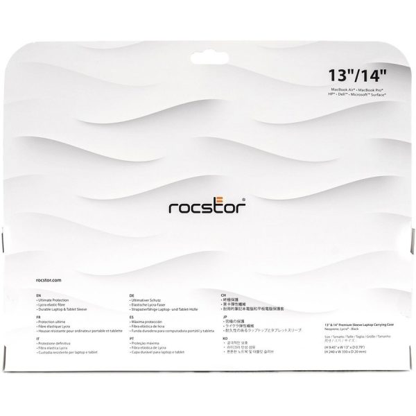 Rocstor Premium Universal Carrying Case (Sleeve) for 13" to 14" Apple MacBook Pro, Chromebook, Notebook - Black - Image 4
