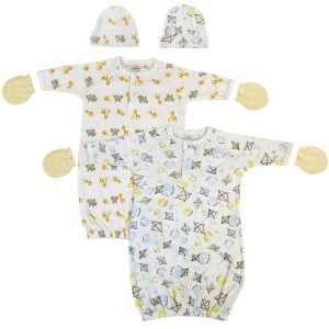 Unisex Newborn Baby 6 Piece Gown Set Nc_0827