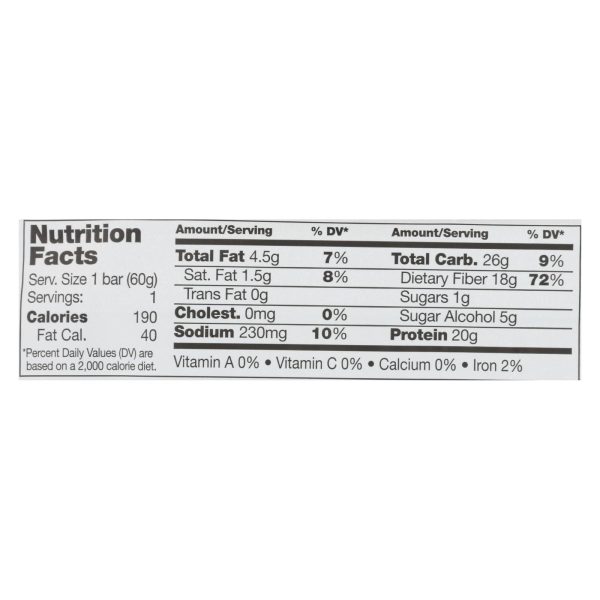 No Cow Bar Chunky Peanut Butter Bar - Case of 12 - 2.12 OZ - Image 2