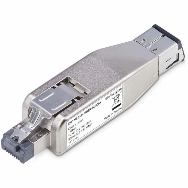 StarTech.com Gigabit Fiber to RJ45 Ethernet Media Converter Dongle, PoE Powered, SMF/MMF, Single/Multimode Optical Fiber, TAA - Image 2