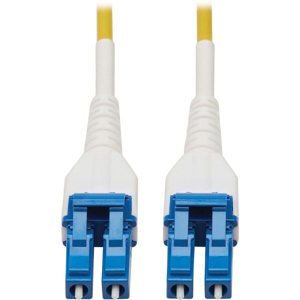 Eaton Tripp Lite Series 100G Duplex Singlemode 9/125 OS2 Armored Fiber Optic Cable (LC/LC Duplex M/M), LSZH, Yellow, 30 m (98.4 ft.)