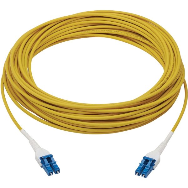 Eaton Tripp Lite Series 100G Duplex Singlemode 9/125 OS2 Armored Fiber Optic Cable (LC/LC Duplex M/M), LSZH, Yellow, 30 m (98.4 ft.) - Image 2