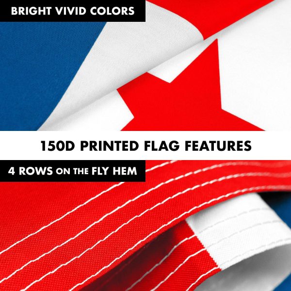 G128 Combo Pack: 6 Feet Tangle Free Spinning Flagpole (Silver) Panama Panamanian Flag 3x5 ft Printed 150D Brass Grommets (Flag Included) Aluminum Flag Pole - Image 5