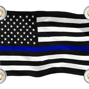 G128 Thin Blue Line Flag | 3x5Ft | LiteWeave Pro Series Printed 150D Polyester, 4 Corner Brass Grommets | Duty and Honor Flag, Vibrant Colors, Perfect For Balcony, More Durable Than 100D 75D Polyester
