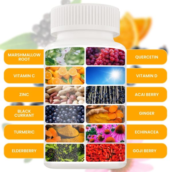 12 in 1 Premium Immune Defense Vitamins   Immune Supplement w  Vitamin D3 5000 IU Vitamin С 1000mg Zinс 50mg   Luxe Choice for Premium Immune Support   With Echinacea Elderberry and Ginger   120 Caps - Image 5