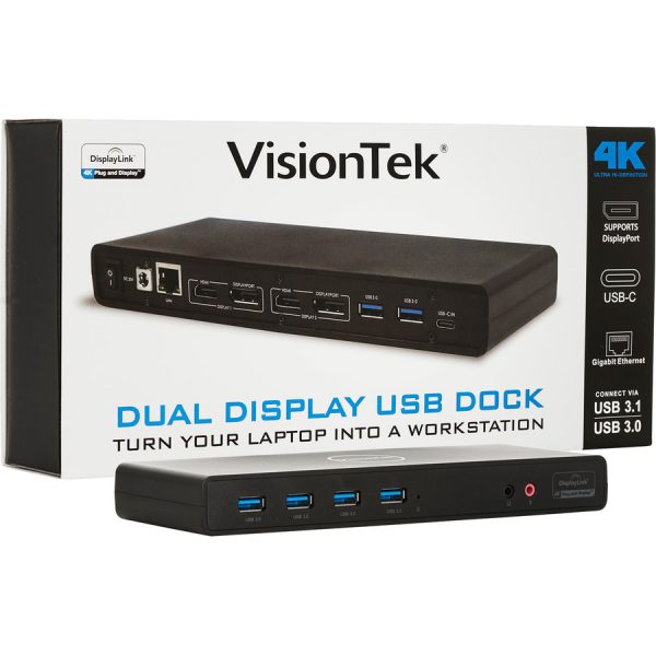 VisionTek VT4000 USB / USB-C Docking Station Dual 4K Displays - Image 5