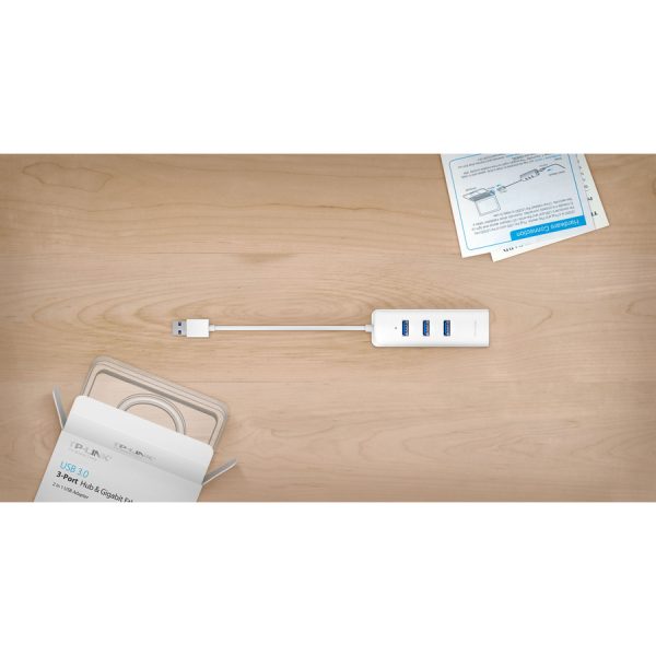 TP-Link (UE330) - USB 3.0 to Ethernet Adapter, Portable 3-port USB Hub with 1 Gigabit - Image 6