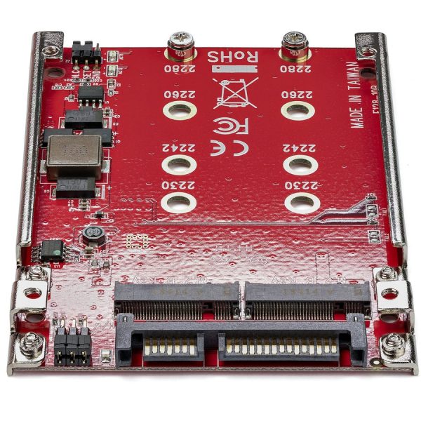 StarTech.com Dual-Slot M.2 to SATA Adapter - M.2 SATA Adapter for 2.5" Drive Bay - M.2 Adapter - M.2 SSD Adapter - M.2 NGFF SSD Adapter - RAID - Image 2