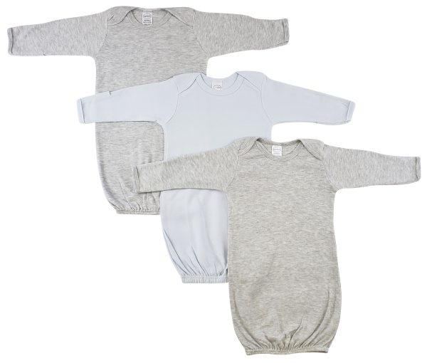 Boy Newborn Baby 3 Piece Gown Set Ls_0673