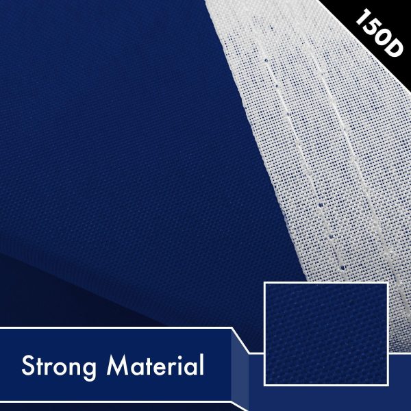 G128 5 Pack: Solid Blue Color Flag | 2.5x4 Ft | LiteWeave Pro Series Printed 150D Polyester | Indoor/Outdoor, Vibrant Colors, Brass Grommets, Thicker and More Durable Than 100D 75D Polyester - Image 4