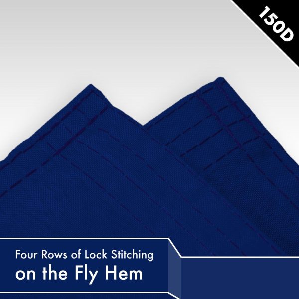G128 5 Pack: Solid Blue Color Flag | 2.5x4 Ft | LiteWeave Pro Series Printed 150D Polyester | Indoor/Outdoor, Vibrant Colors, Brass Grommets, Thicker and More Durable Than 100D 75D Polyester - Image 5