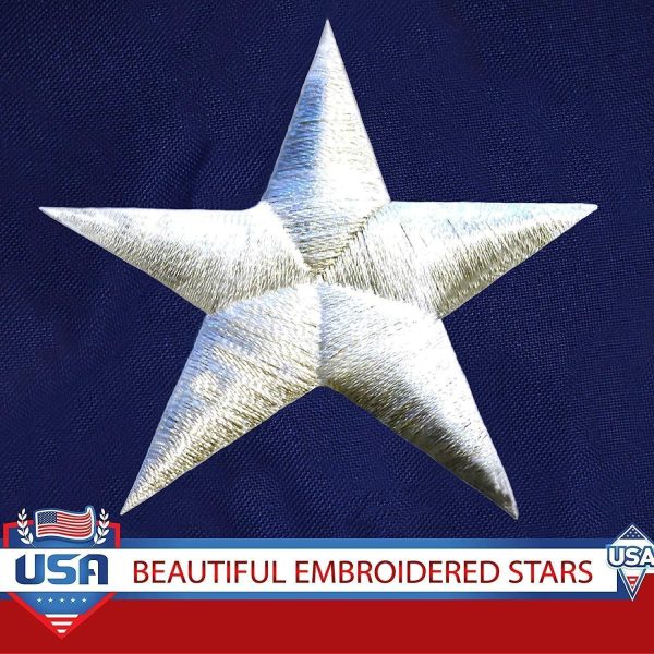G128 Combo Pack: USA American Flag 3x5 Ft Embroidered Stars & Thin Blue Line and Thin Red Line Flag 3x5 Ft Embroidered - Image 3