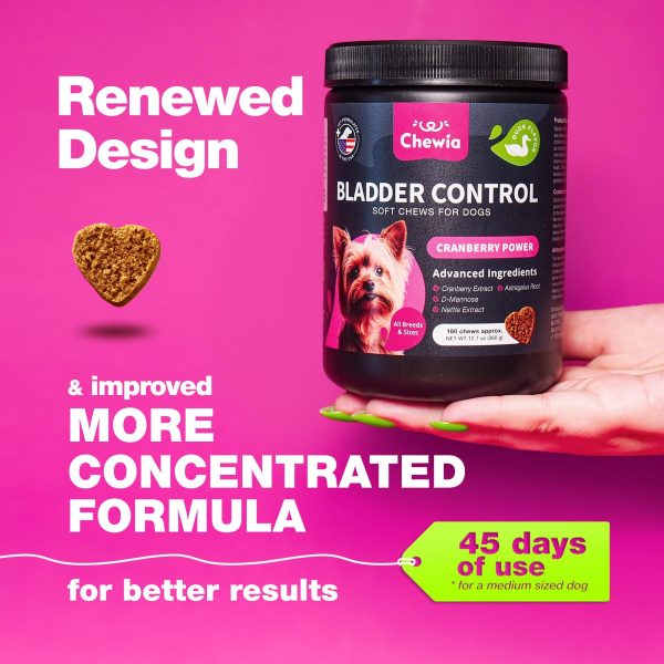 Dog UTI Treatment   Dog Cranberry Supplement for Bladder & Kidney Health Urinary Tract Incontinence Support   Cranberry Supplement for Dog Incontinence   Bladder Control Cranberry Chews - Image 2