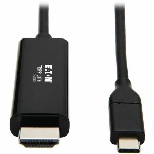 Eaton Tripp Lite Series USB-C to HDMI Adapter Cable (M/M), 4K 60 Hz, 4:4:4, Thunderbolt 3 Compatible, Black, 9 ft. (2.7 m)