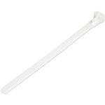StarTech.com 6"(15cm) Reusable Cable Ties, 1-3/8"(35mm) Dia. 50lb(22Kg) Tensile Strength, Nylon, In/Outdoor, UL Listed, 100 Pack, White