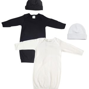 Unisex Newborn Baby 4 Piece Gown Set Nc_0868