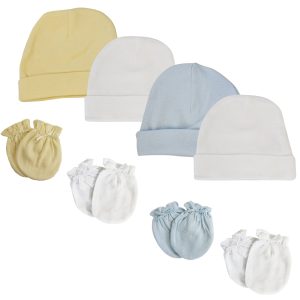 Baby Boys Caps And Mittens (pack Of 8) Nc_0396
